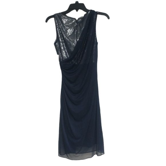 NWT Adrianna Papell Evening Navy Cocktail Dress, Size 4 - Picture 2 of 8